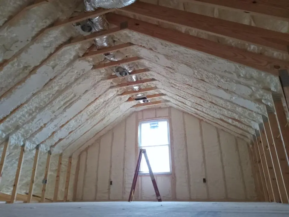 Spray foam roofing application for Crawl Space Insulation project in Medina